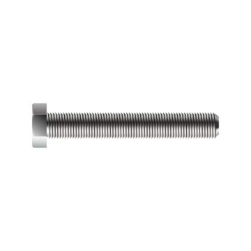 Hex head screw chrome plated steel